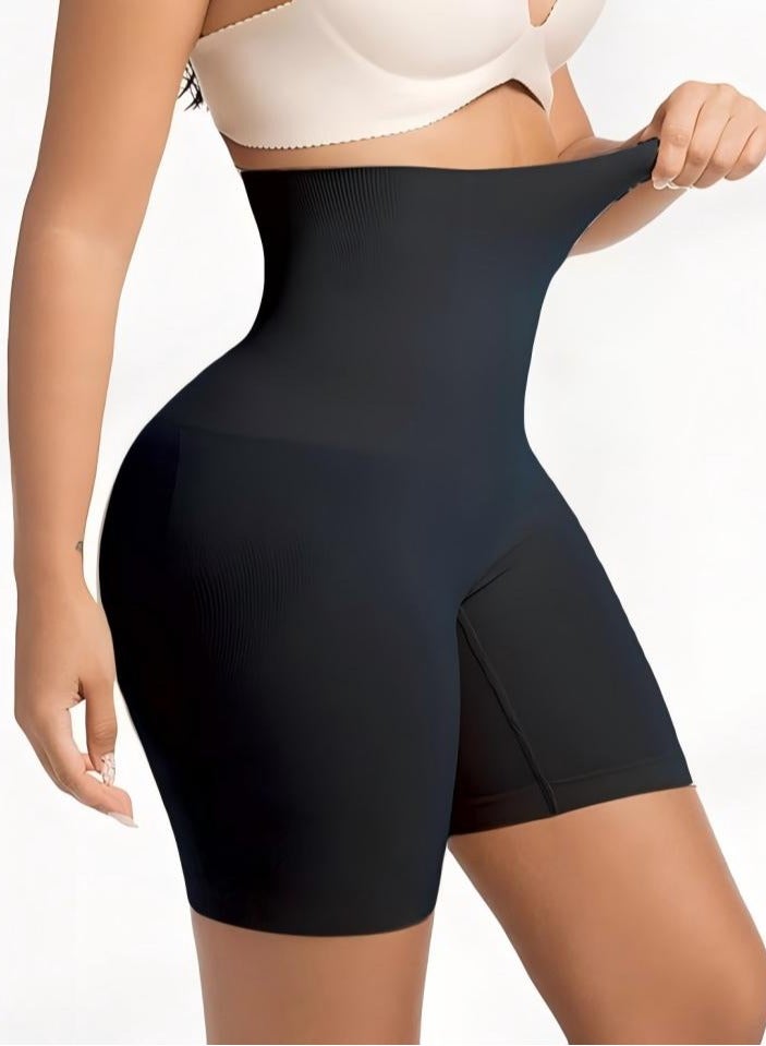 DUNISO High Waist Shapewear Shorts,Postpartum Underwear Boyshorts, Bum Lift, Shaping Underwear for Women,Tummy Control,Comfortable and Breathable,Suitable for Postpartum Shapewear or Daily Wear, Black, Size L - Image 1